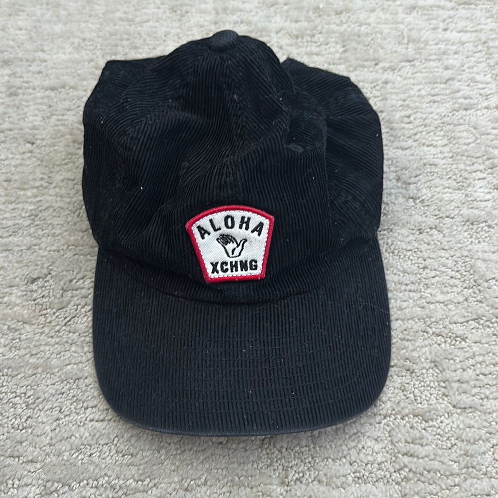 Black ALOHA surf cap